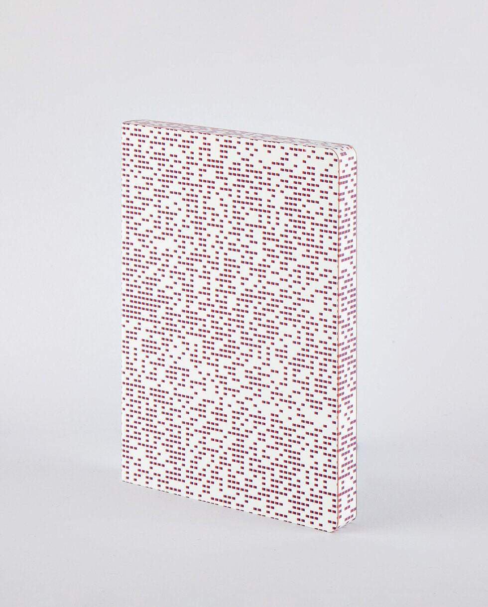 nuuna Notizbuch – A5 – 256 Seiten – 120 g/m² – Softcover, nummerierte Seiten, recyceltes Leder, mehrfarbig