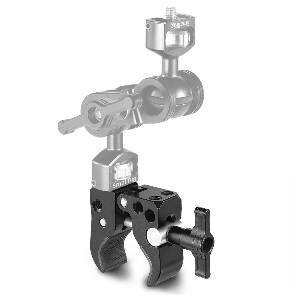 SmallRig 2220 Super Clamp Montageklemme – 1/4"-Anschluss, 2,5 kg Traglast – für Rods Ø 10–55 mm – Schwarz