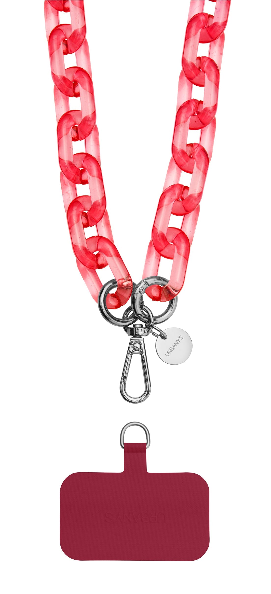 Urbany's Shinjuku – Smartphone-Trageband – 1,2 m – für Handyhülle – Rot/Transparent