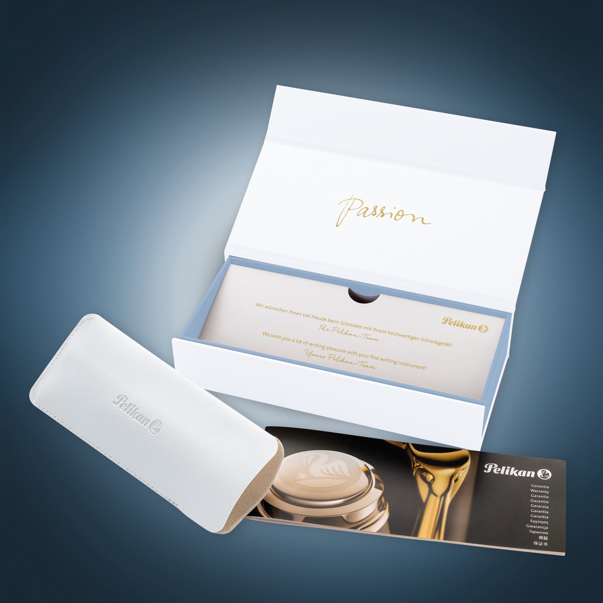 Pelikan M 200 pastellblau, vergoldet – EF Feder