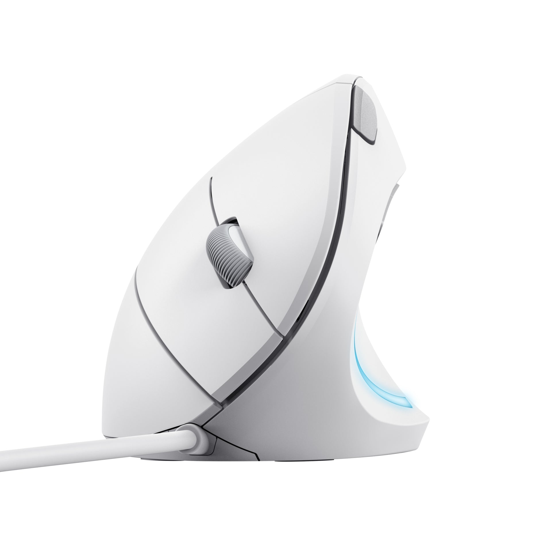 Trust Verto – Vertikale Maus – Kabelgebunden (USB‑A), Rechts, Weiss