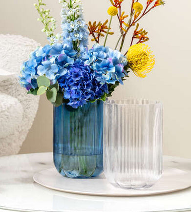 Villeroy & Boch Fleur Vase – Ø 16 × 22,5 cm, 3'500 ml – Glas, Blau