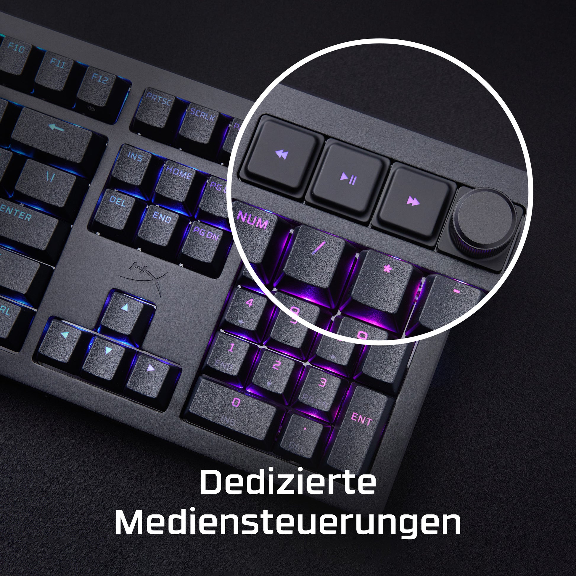 HyperX Alloy Rise – Gaming-Tastatur – mechanisch, USB, RGB – für PC, PlayStation & Xbox