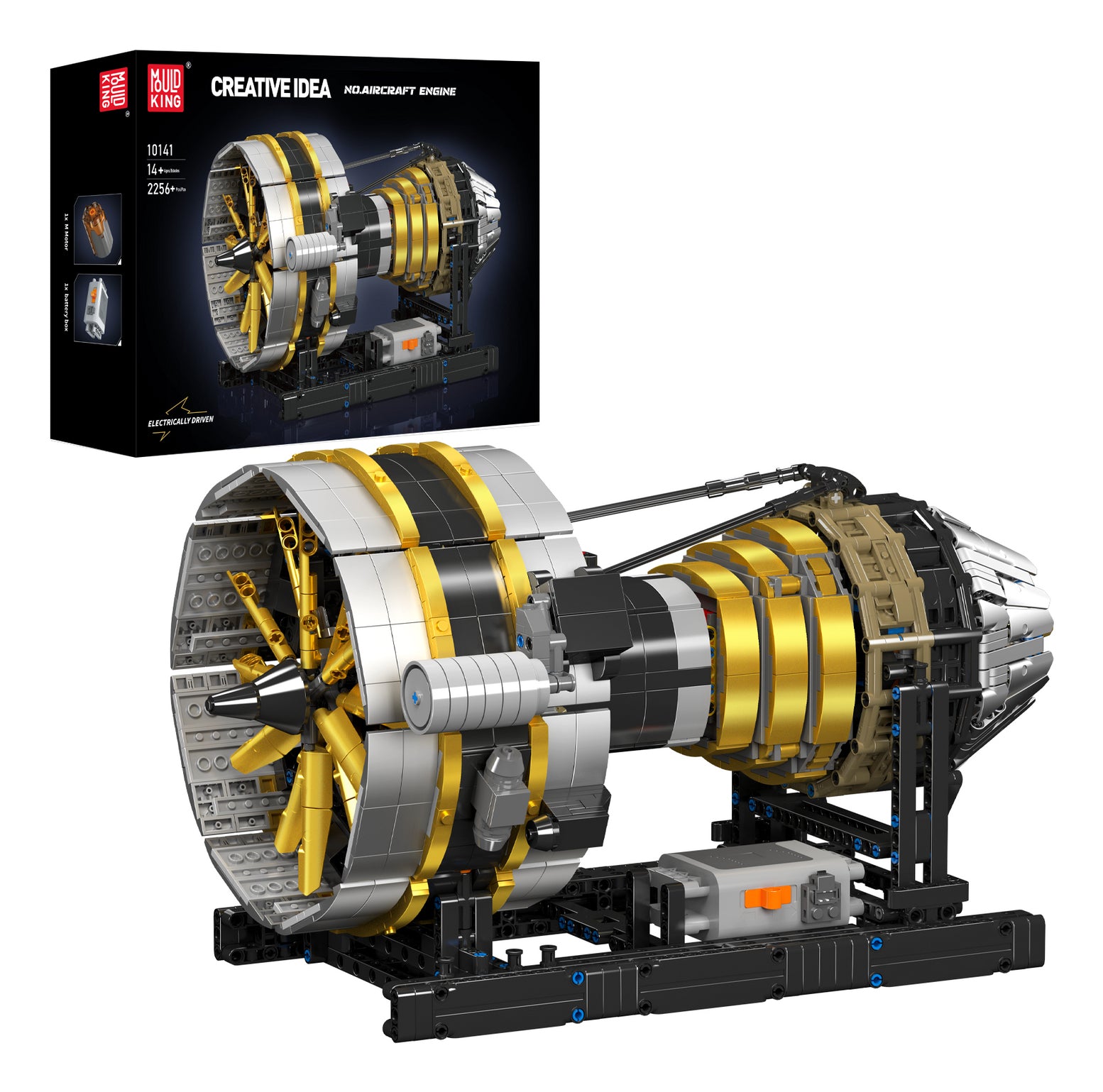 Mould King 3D-Puzzle Turbinenmotor – 2256 Teile – Kunststoff – ab 14 Jahren