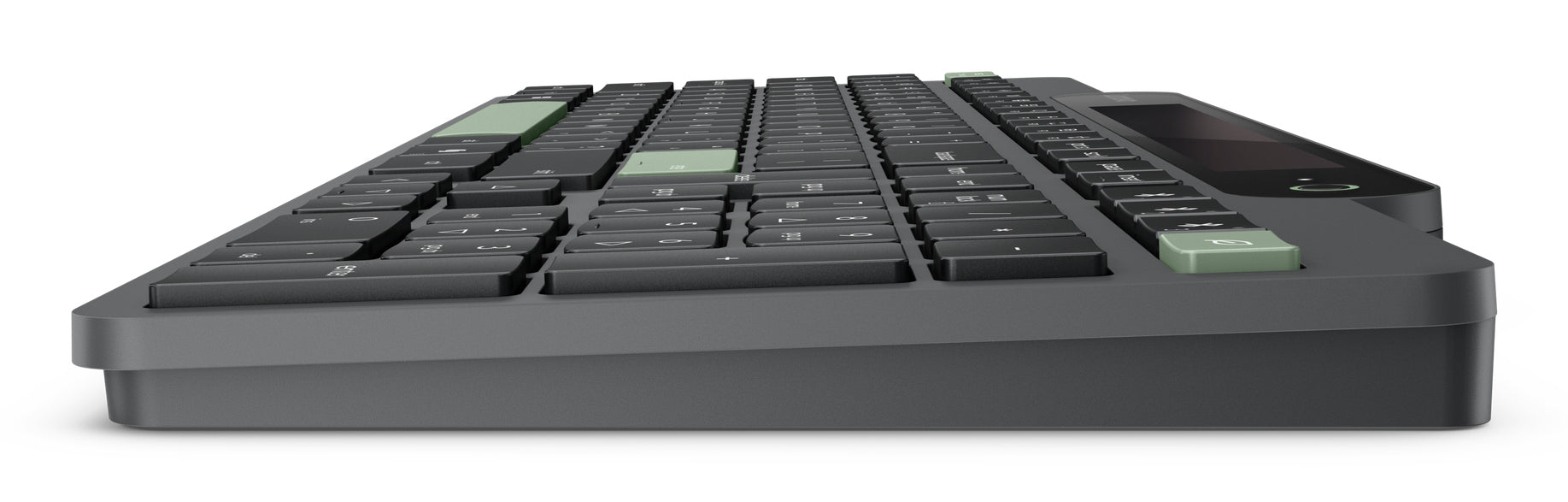 Lenovo Tastatur – Membran – Bluetooth 5,1 – USB-C – QWERTY (US-INT) – Solar, Multi-Device – Schwarz/Grün