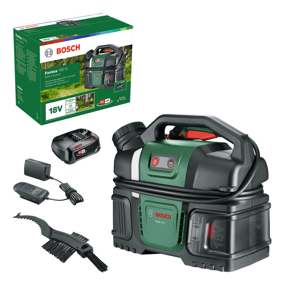 Bosch Akku-Reinigungsgerät Fontus 18V-6 – 18 V, 36 Wh – 6 l – Grün