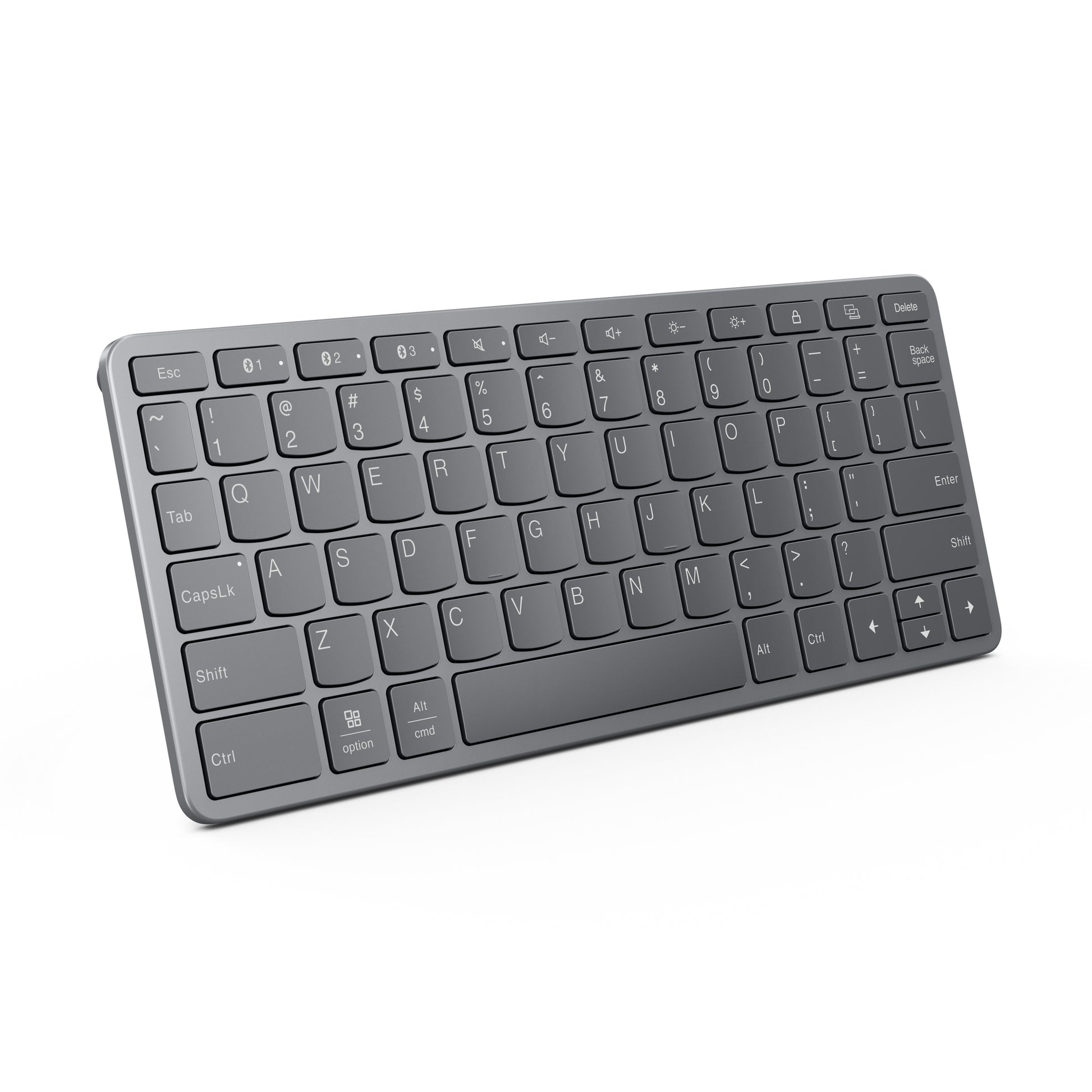 Lenovo Tastatur – kabelgebunden & Bluetooth – USB-C – QWERTY (US-INT) – ohne Ziffernblock – Grau