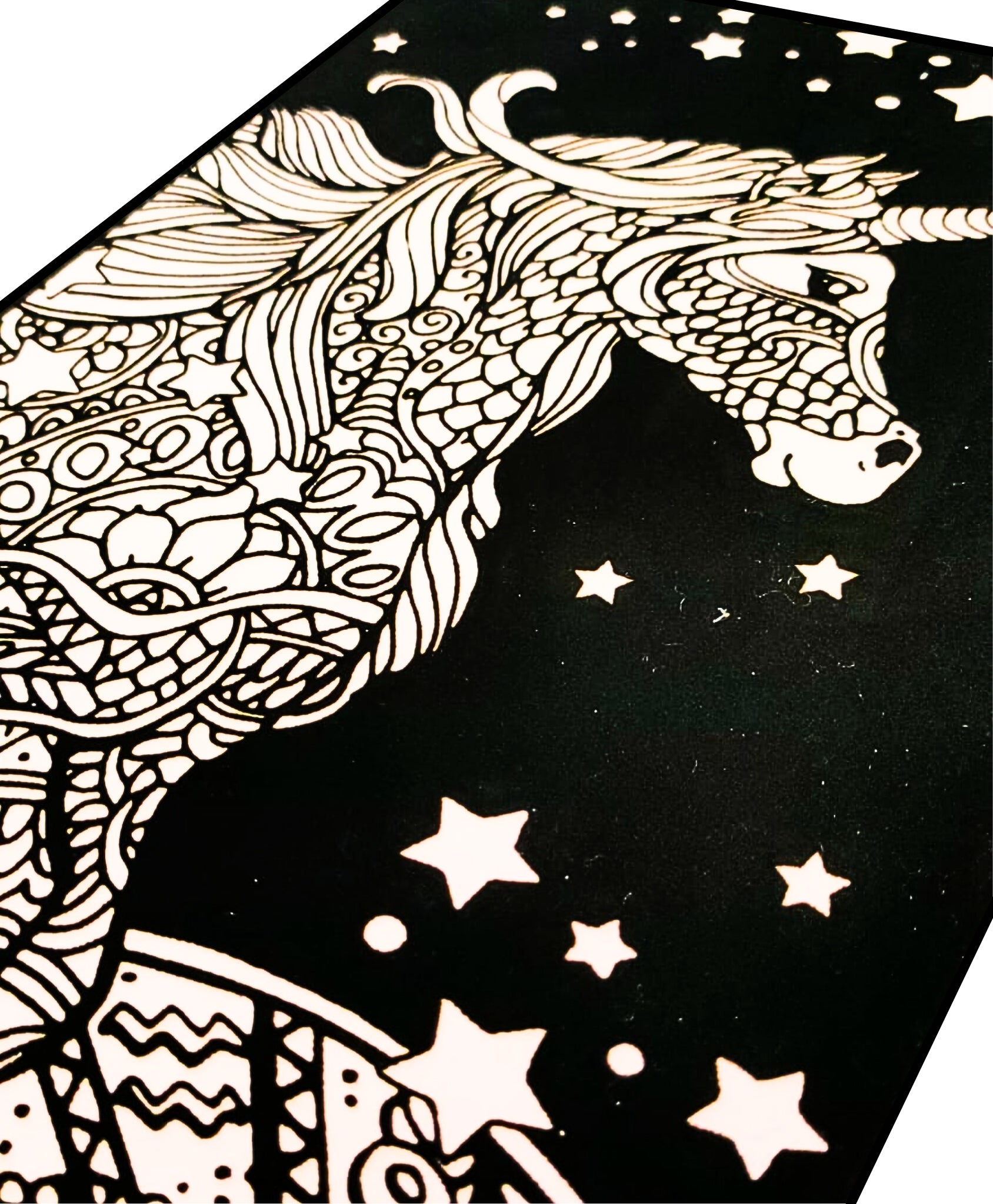 Tataruga Samtbild zum Ausmalen, Einhorn, A4