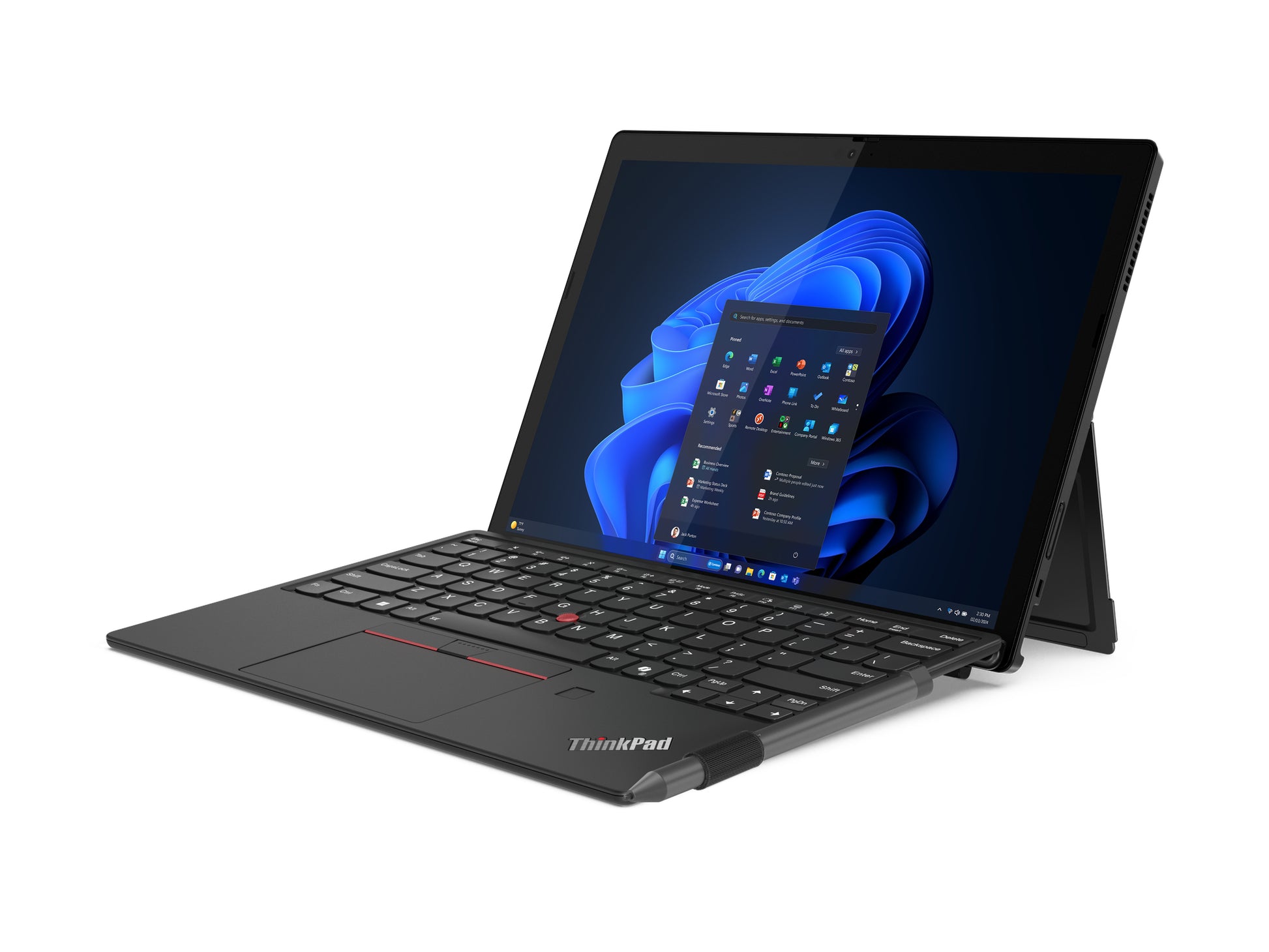 Lenovo ThinkPad X12 Detachable Gen 2 – 12,3", 512 GB, 16 GB, WLAN + 4G, Windows 11 Pro, Schwarz