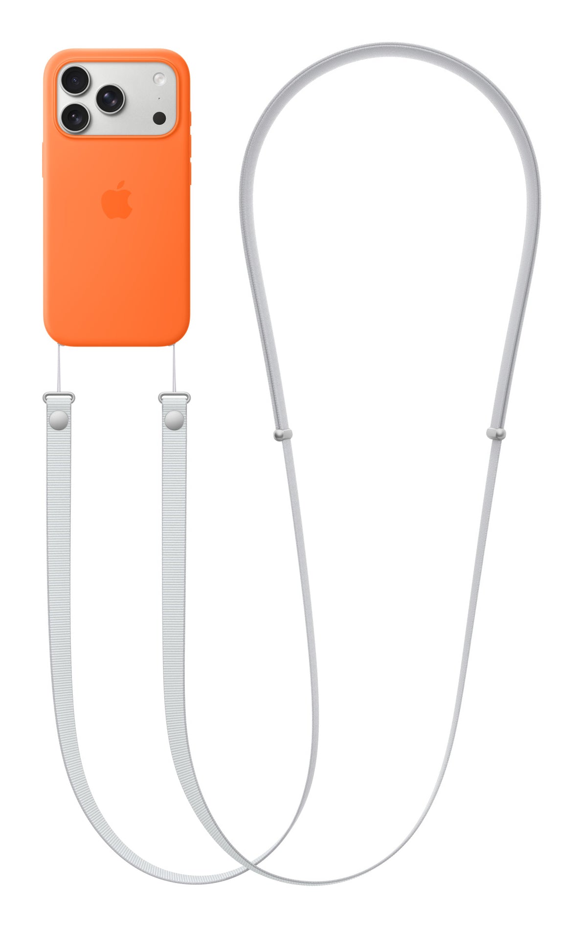 Apple Schultergurt – für Smartphone – Hellgrau, rPET/Edelstahl