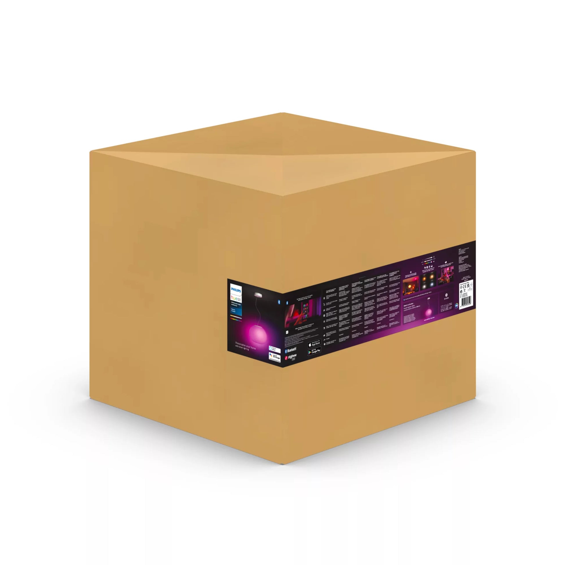 Philips by Signify Philips Hue Deckenleuchte Flourish – 40,1 × 40,1 cm, 2750 lm, 39,5 W, 2000–6500 K, dimmbar, weiss