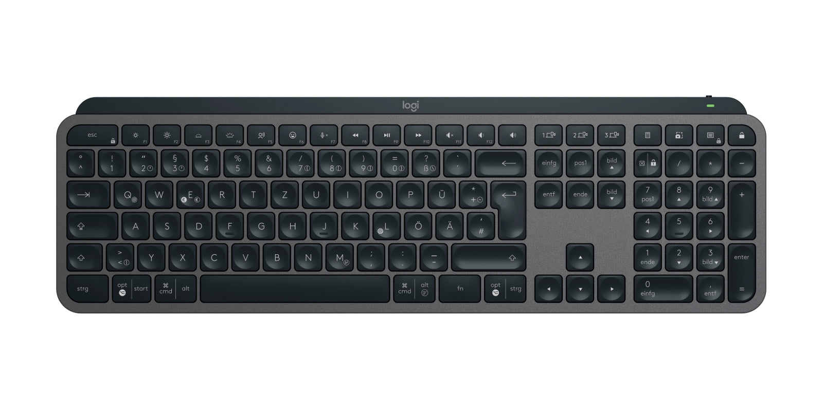 Logitech MX Keys Combo – Tastatur- und Maus-Set – Scherenmechanik, Bluetooth & 2,4 GHz (Logi Bolt) – QWERTZ (DE)