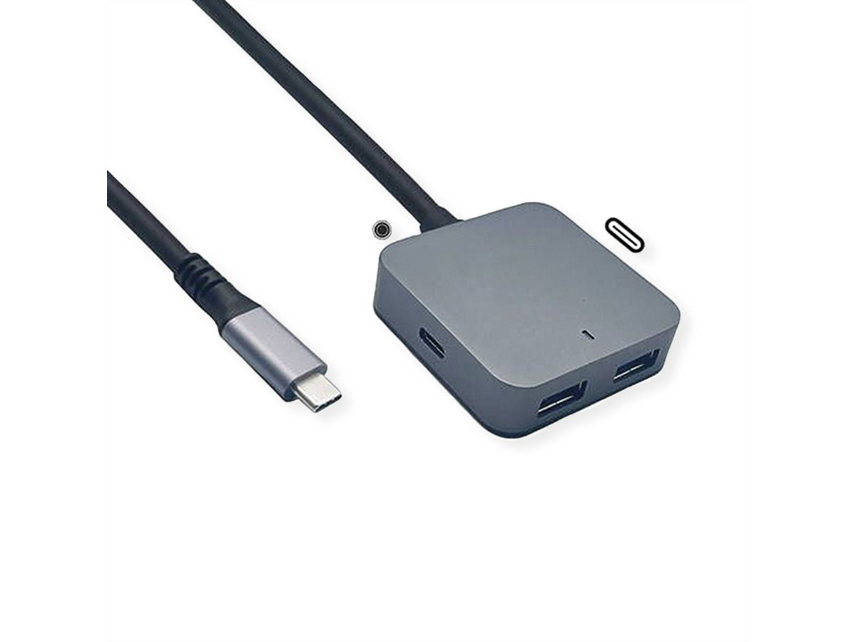 VALUE 12.99.1126 USB-Hub – USB-C, 2× USB-A, 2× USB-C, für Windows