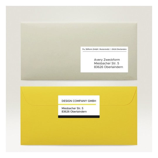 Avery 4782-65 – Etiketten A4 97 × 68 mm – Papier, weiss – Permanent haftend – Laser/Inkjet – 8 pro Blatt, 65 Blätter