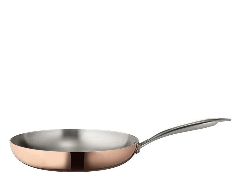 Mette Blomsterberg Fonduepfanne – Ø 28 cm, Aluminium/Edelstahl, für Induktion, Gas, Glaskeramik u. a., Kupfer