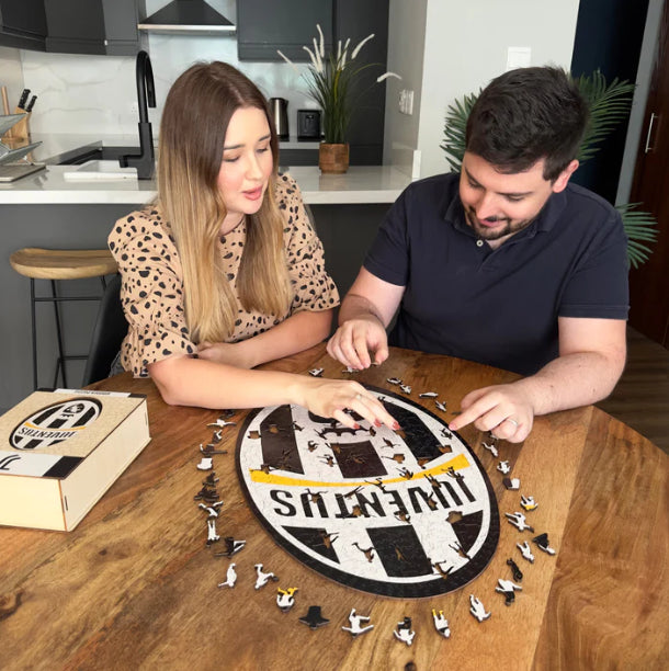 Iconic Puzzles Juventus FC - Retro Logo – Holz-Puzzle, 1 Spieler, ab 10 Jahren, mehrsprachig