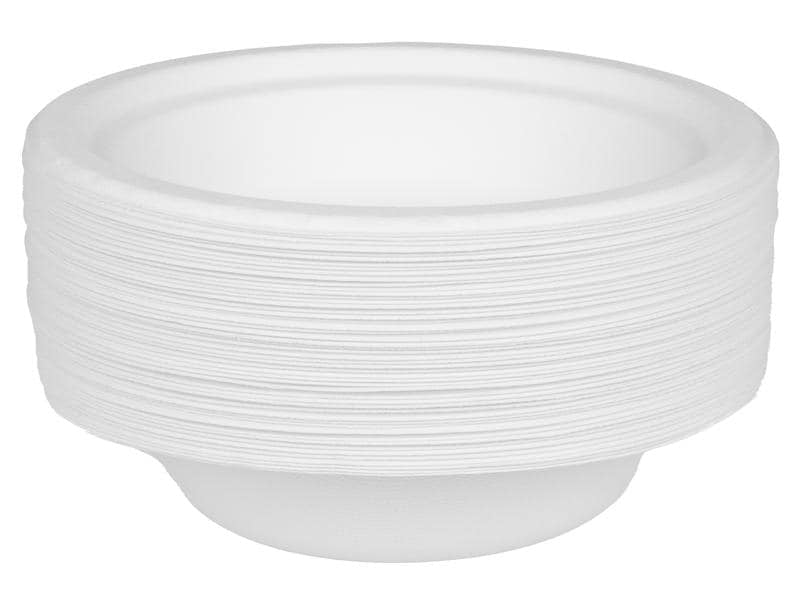 Furber. Furber Schale Bagasse (Zuckerrohr), rund – 400 ml, Ø 18 cm – weiss – 50 Stk.