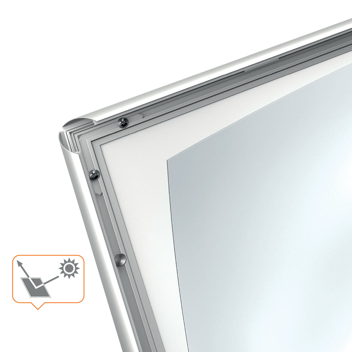 Nobo Kundenstopper Essence – für A1 – wetterfest – silber – Aluminium
