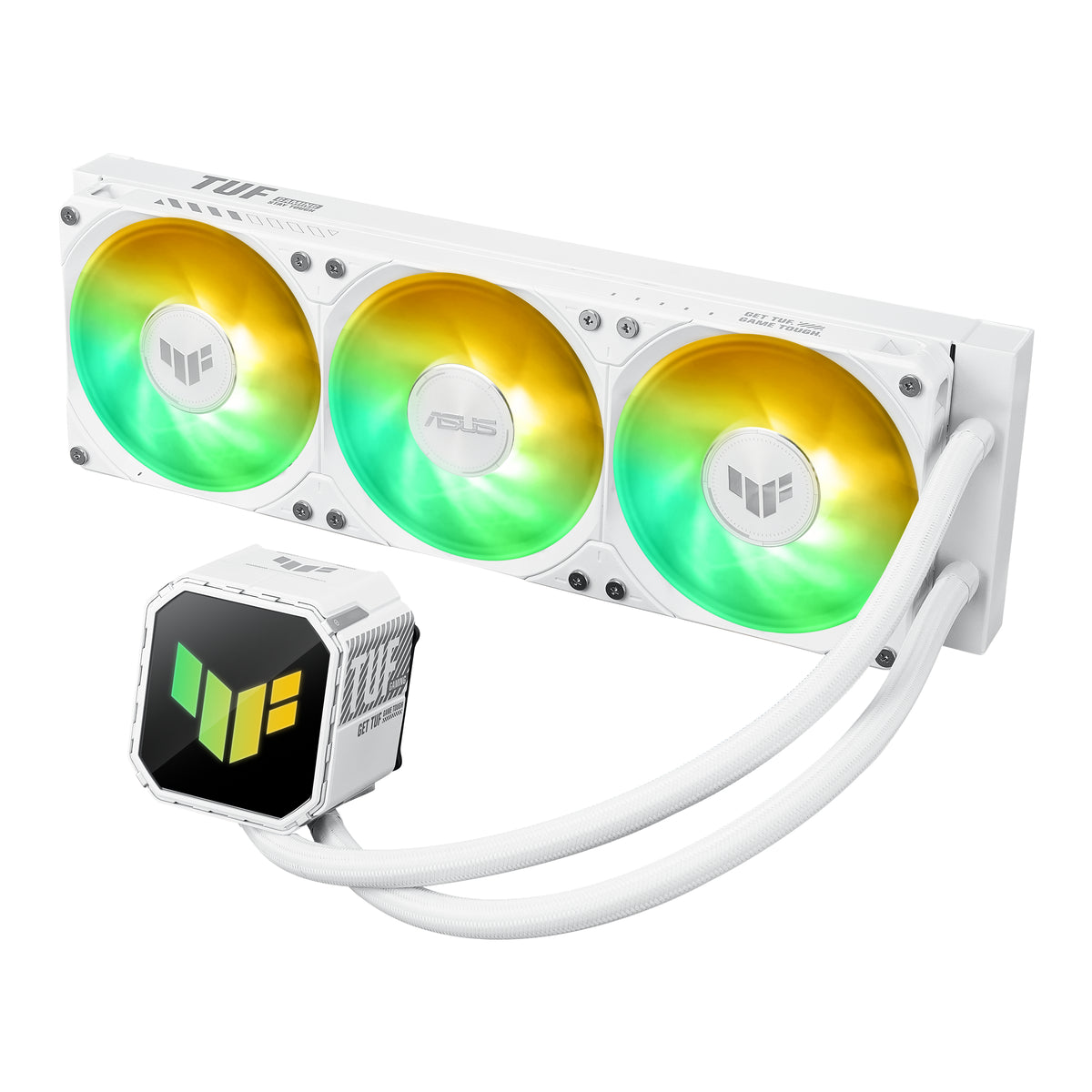 ASUS TUF Gaming LC III 360 ARGB – All-in-One Flüssigkeitskühler – Radiator 360 mm, 3×120 mm Lüfter, Weiss