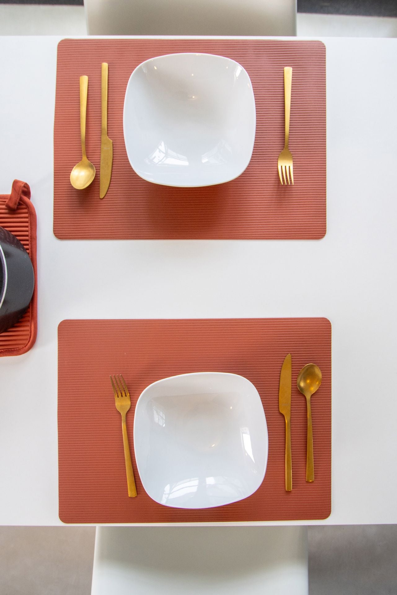 Tiseco Tischset RIBBO – PVC, Terracotta, 45 × 33 cm