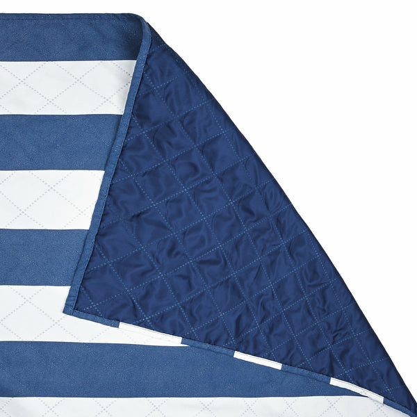 Dock & Bay Wohndecke – Polyester, Blau/Weiss (Muster) – 170 × 240 cm
