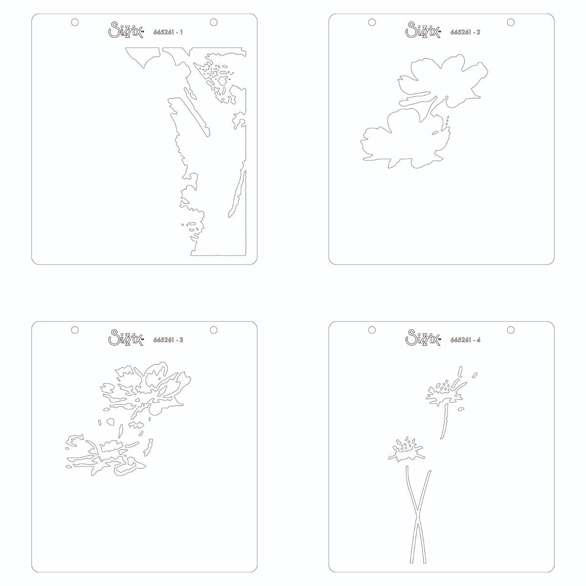 Sizzix Schablone – Blume – 150 × 150 mm