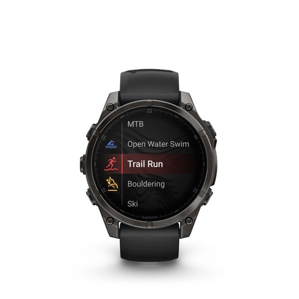 Garmin Fenix 8 – GPS-Smartwatch – 47 mm, 1,4", GPS, WLAN, AMOLED, Saphirglas, 100 m, Schwarz/Dunkelgrau