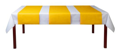 PRONAPPE PRO nappe Tischläufer auf Rolle – 40 cm×4,8 m, PP, Gelb