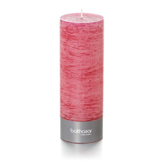 Balthasar Zylinderkerze – Ø 8 × 22 cm – Paraffin, Rosa – 1 Stück