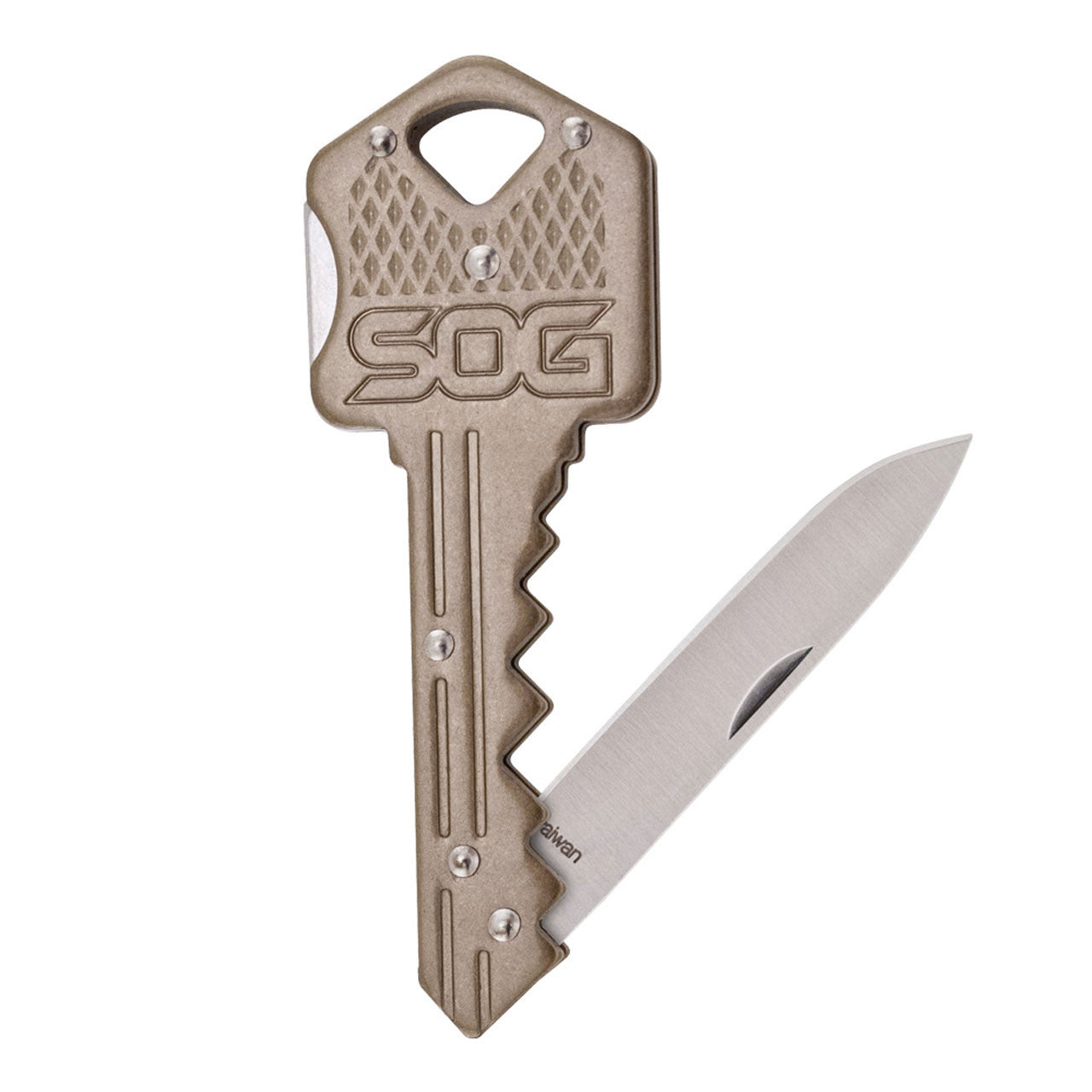 SOG KEY102-CP Schlüsselmesser – Klingenlänge 38 mm, Gesamtlänge 102 mm