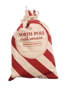 Dekomat AG Weihnachts-Geschenktasche 'North Pole' – 50 × 30 cm, Jute, Mehrfarbig, Gestreift