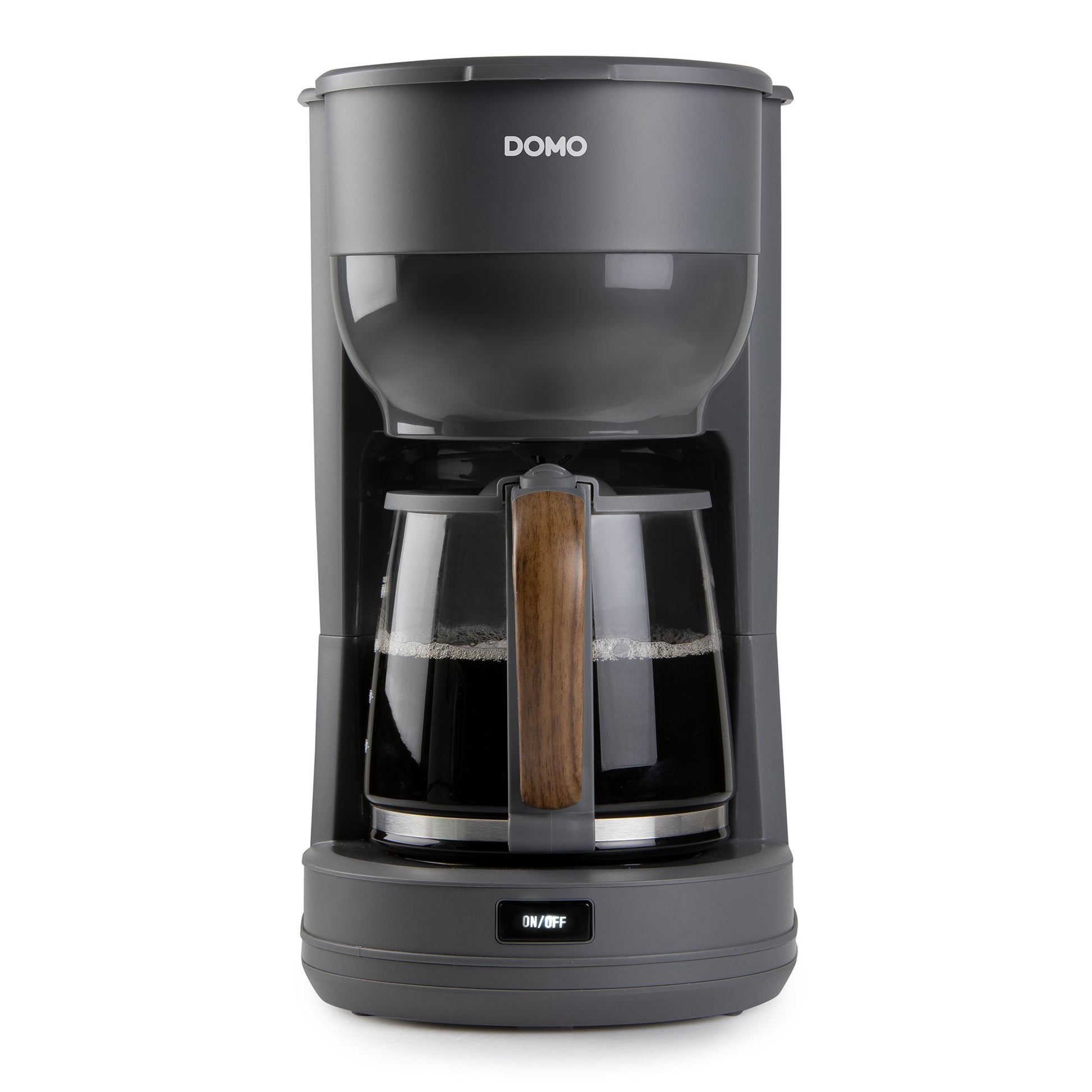 Domo DO754K Filterkaffeemaschine – 10 Tassen, 1,25 l, Melitta Filtertüten 1x4, Grau