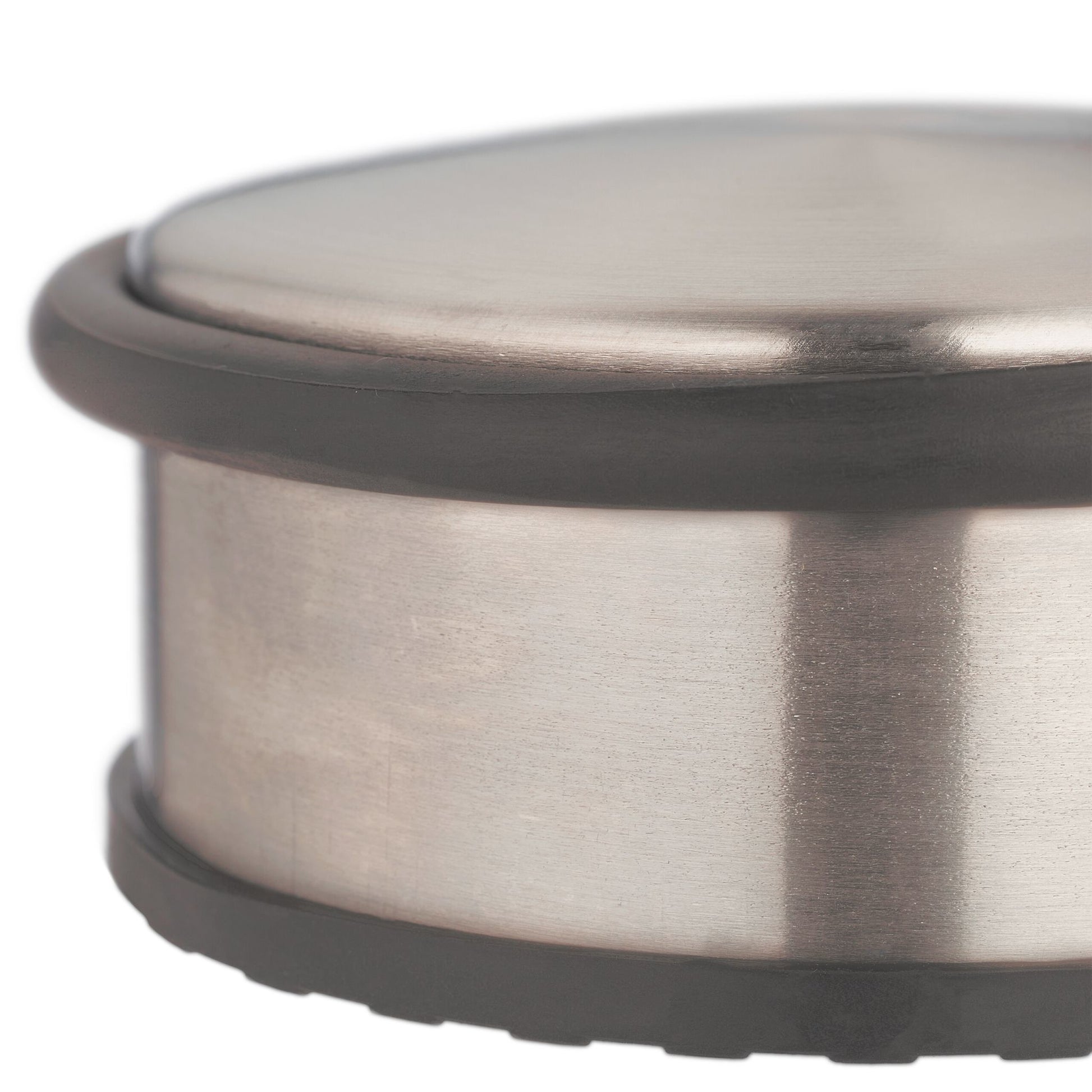 Relaxdays Türstopper – Freistehend, Gummi, Edelstahl, 100×100×40 mm, 1 Stk., Bronze/Schwarz