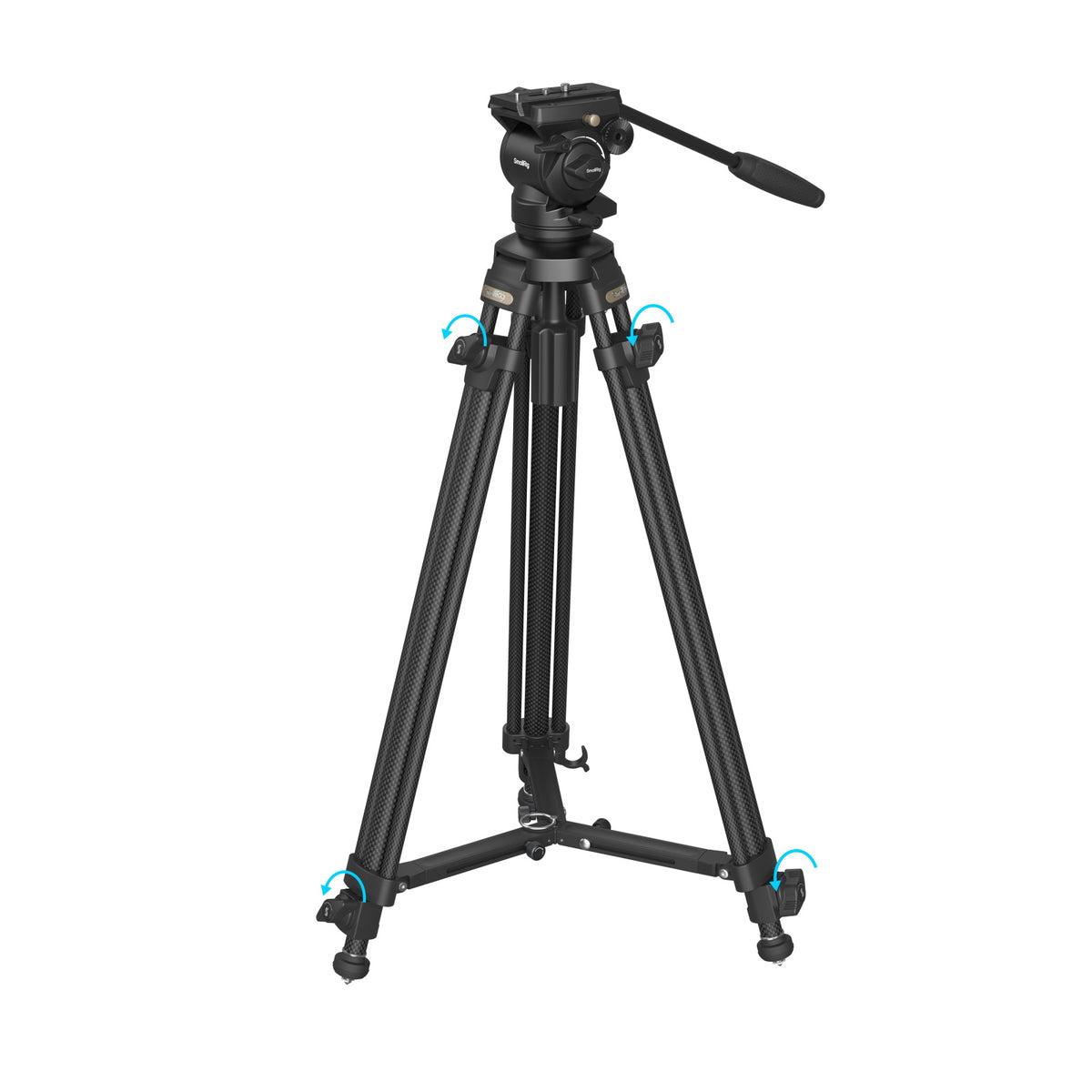 SmallRig 4685 Video-Stativ – bis 163 cm, 5 kg Traglast, Carbon
