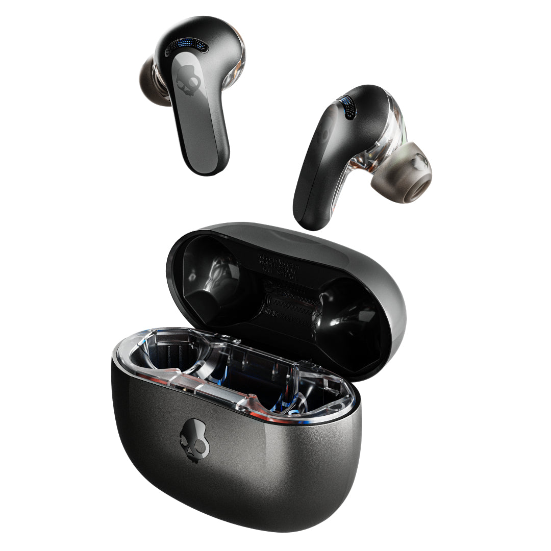 Skullcandy Rail ANC – True Wireless In-Ear Kopfhörer – Bluetooth, ANC, IPX4, USB-C – Schwarz, für Amazon Alexa