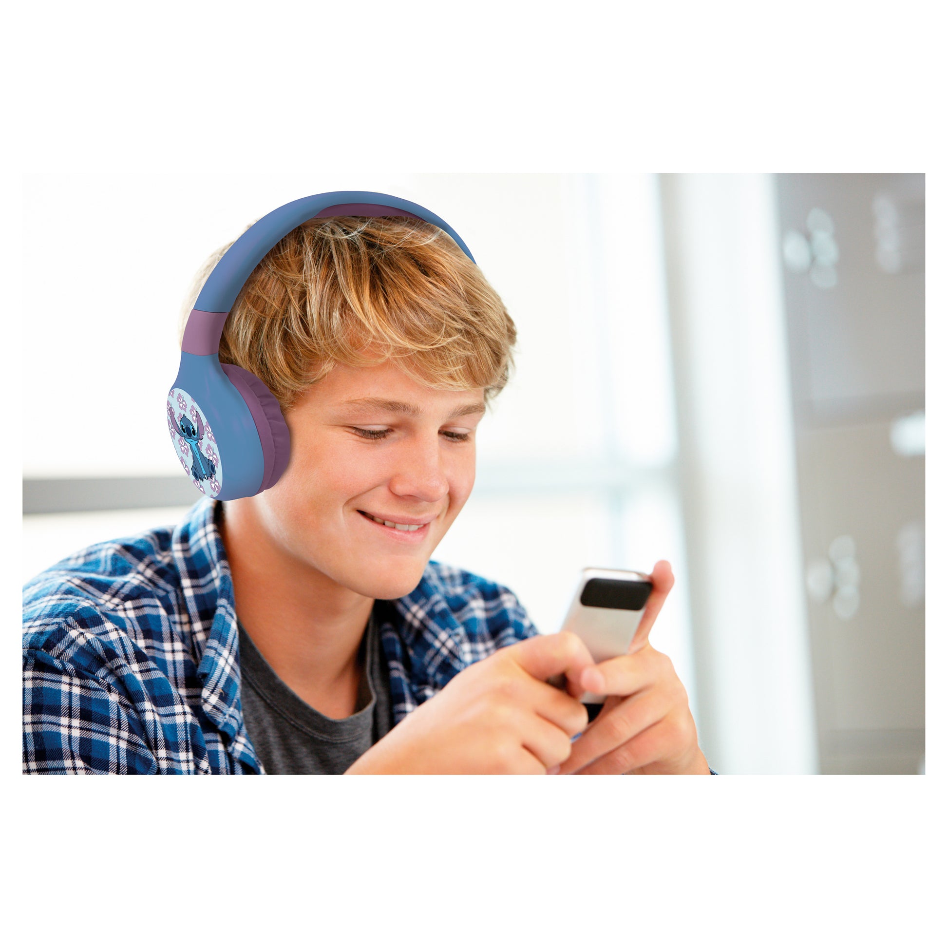 Lexibook HPBT010D Kinderkopfhörer – Over-Ear, Stereo, Kabel + BT, 3,5 mm & USB-C, Blau