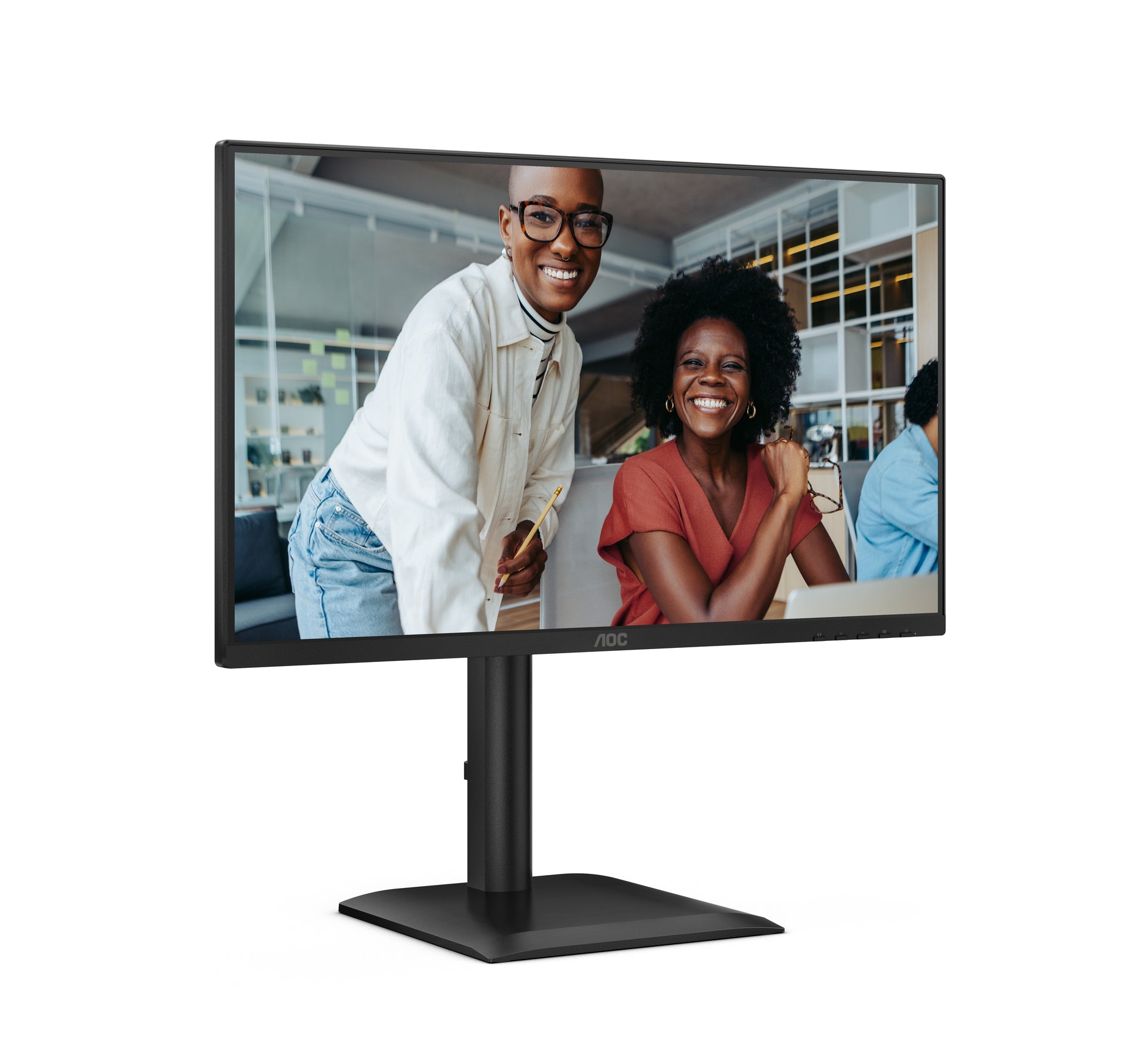 AOC 24E4U – Monitor, 23,8", IPS, 120 Hz, 300 cd/m², USB-Hub, Integrierte Lautsprecher, VESA 100 × 100, Schwarz