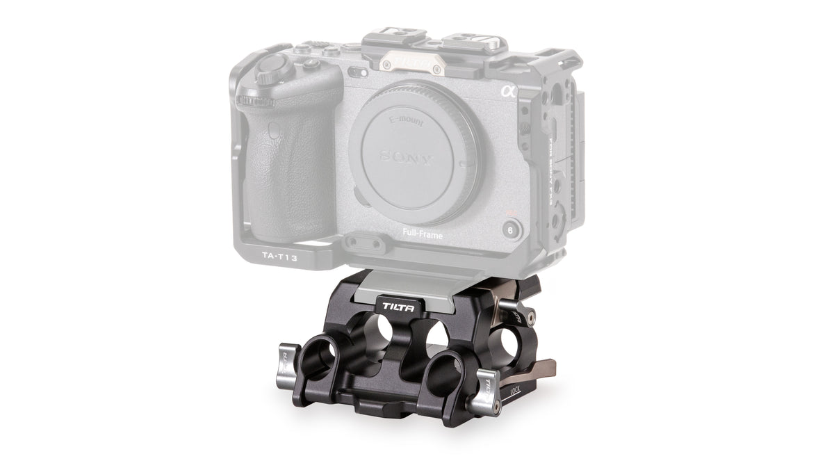 Tilta 15mm LWS Baseplate Typ IV Montageplatte – Aluminium/Edelstahl, 1/4"‑20, 3/8"‑16 Gewinde – Schwarz