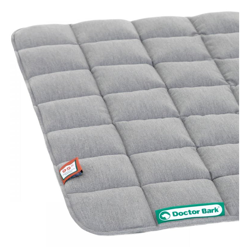Doctor Bark Wohndecke – Baumwolle, Hellgrau – 70 × 80 cm