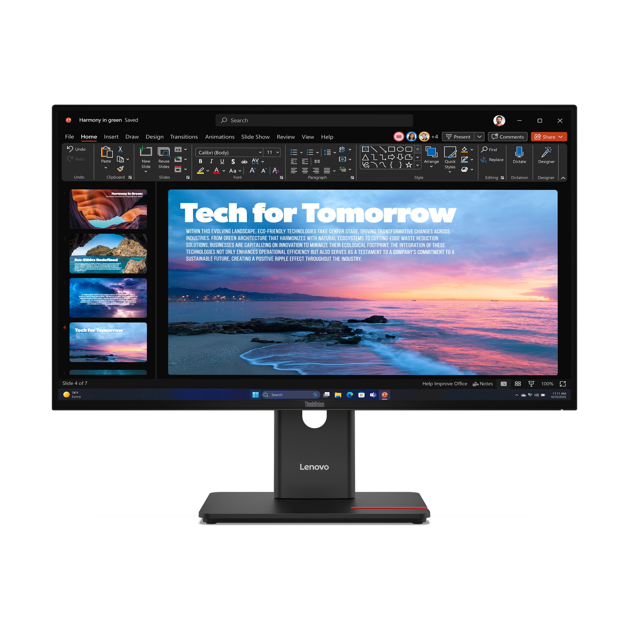 Lenovo ThinkVision T27QD-40 – 27", 2560 × 1440 (WQHD), IPS, 120 Hz, LAN