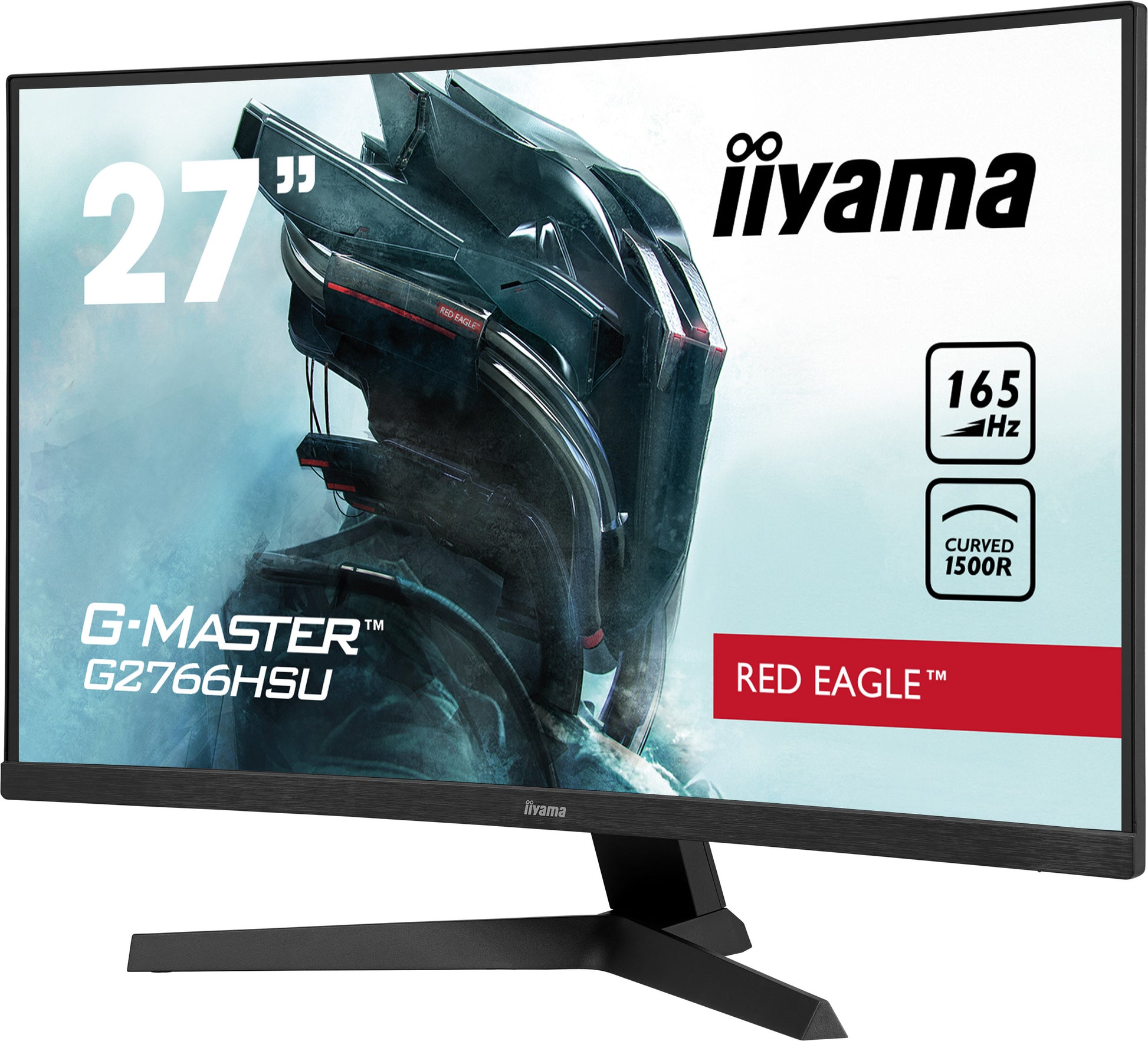 iiyama G2766HSU-B1 – Monitor, 27", VA, 165 Hz, 250 cd/m², Gebogen, VESA 100 × 100, Schwarz