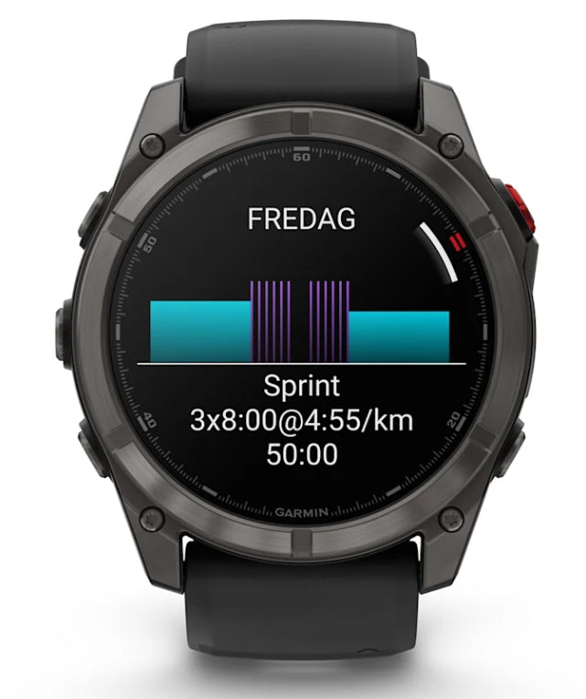 Garmin fēnix 8 Pro 51 mm GPS + Cellular – Titan Schwarz, Sportband Schwarz, 100 m
