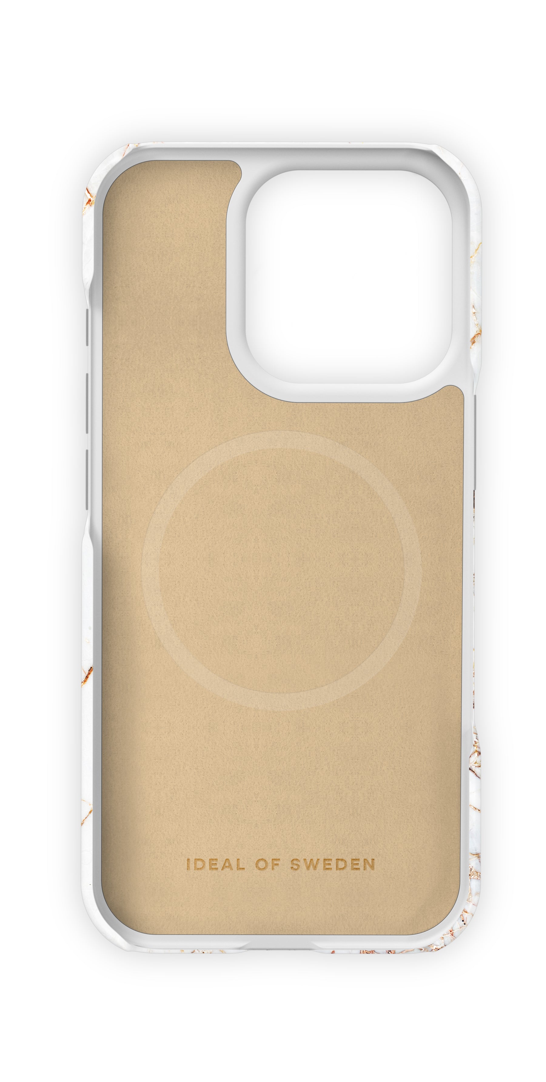 iDeal of Sweden Ideal Cover Backcover – für Apple iPhone 16 Pro Max, MagSafe, PC+Polyester, Carrara Gold
