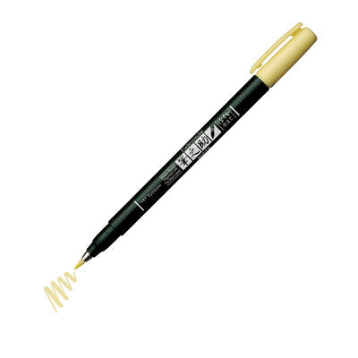 Tombow Fudenosuke Pastell Kalligrafiestift – Pinselspitze, wasserbasiert, gelb