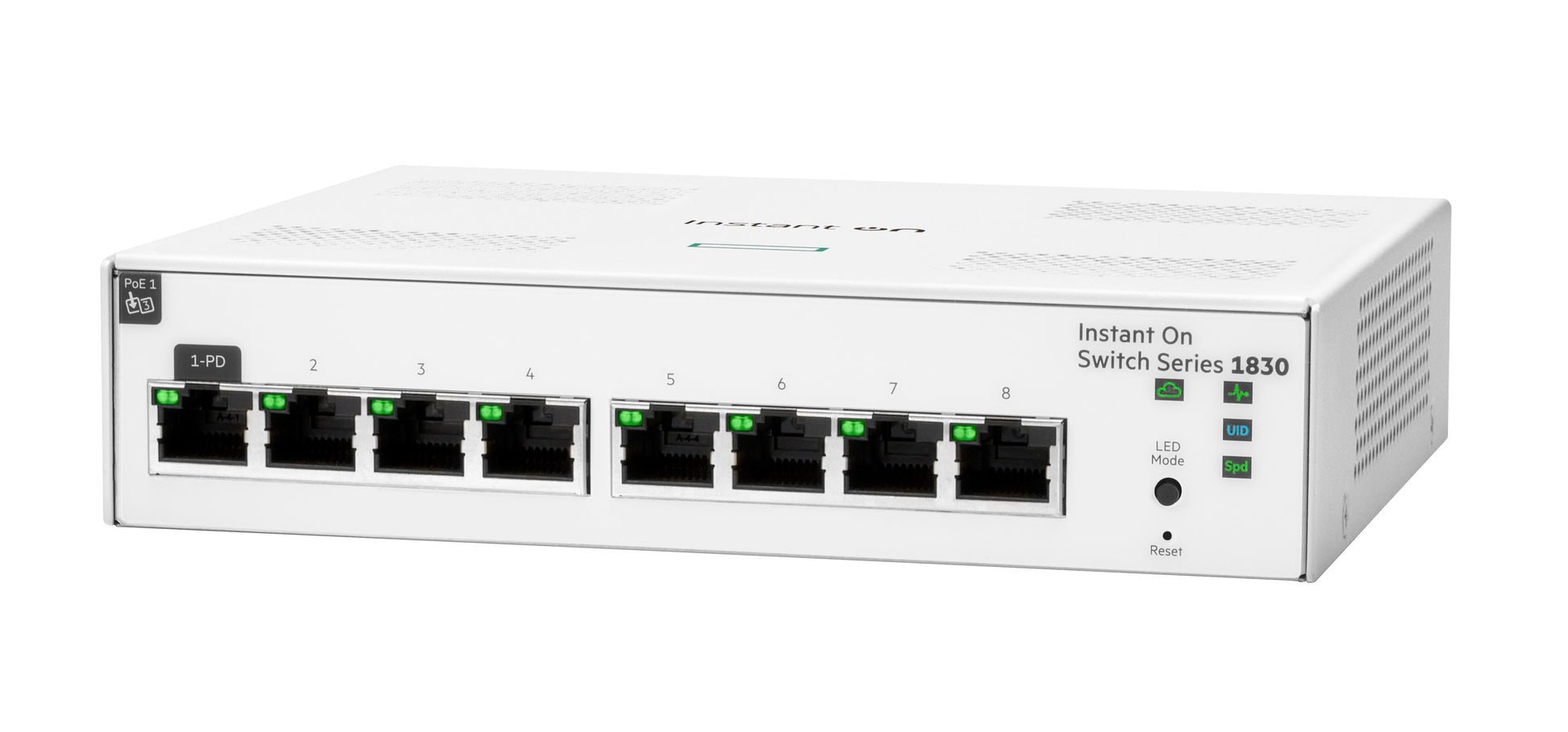 HPE Aruba 1830 8G JL810A – Managed Switch – 8×GbE, L2