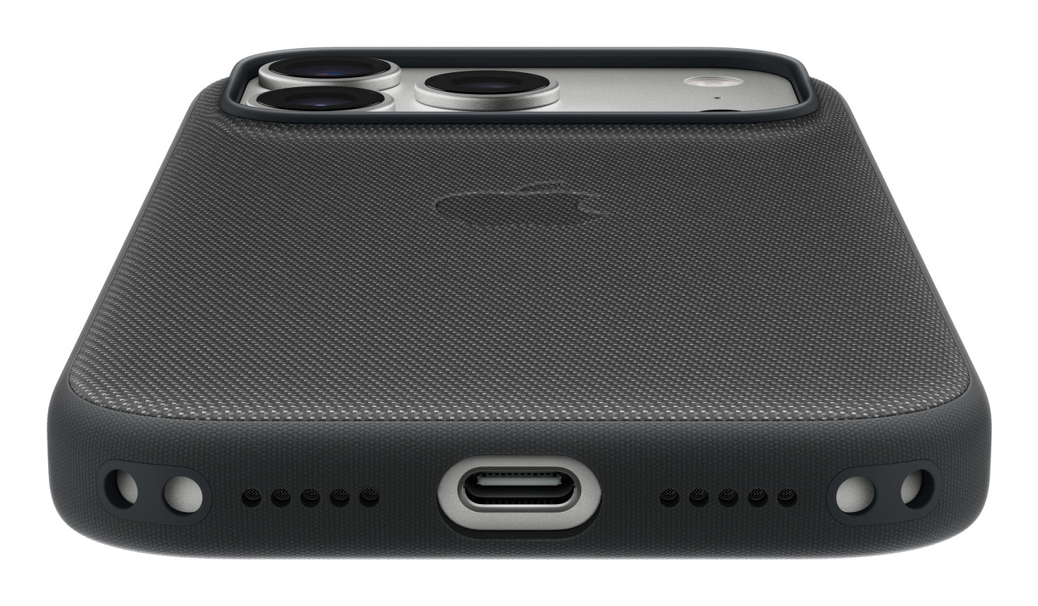 Apple Techwoven Backcover – für Apple iPhone 17 Pro – MagSafe, Aluminium+Stoff+TPU, Schwarz