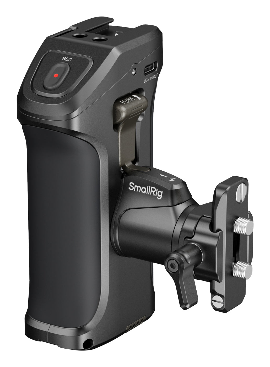 SmallRig 3893 Seitlicher Handgriff mit REC-Taster – für verschiedene Kameras – Schwarz