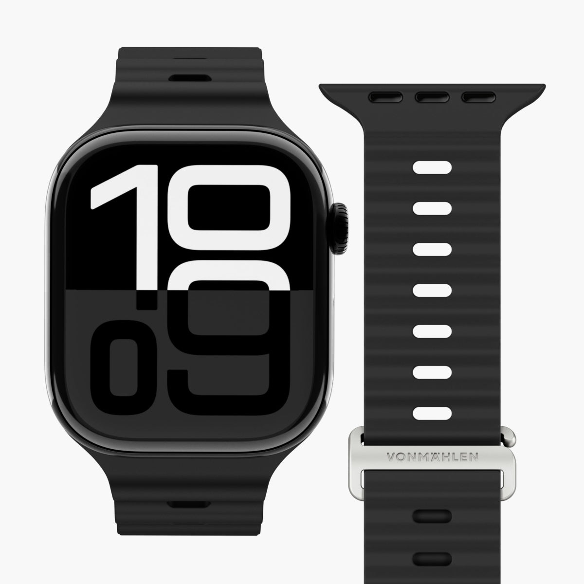 Vonmählen Wave Band 2 – Sportarmband, Schwarz, für Apple Watch