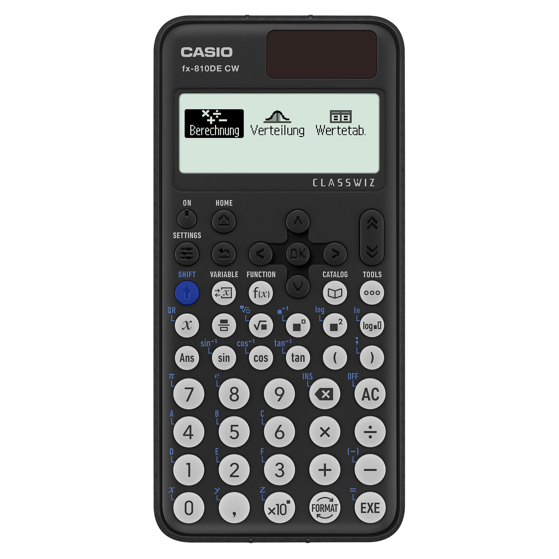 Casio Wissenschaftlicher Taschenrechner FX-810DE – 12-stellig – Solar/Batterie – Schwarz
