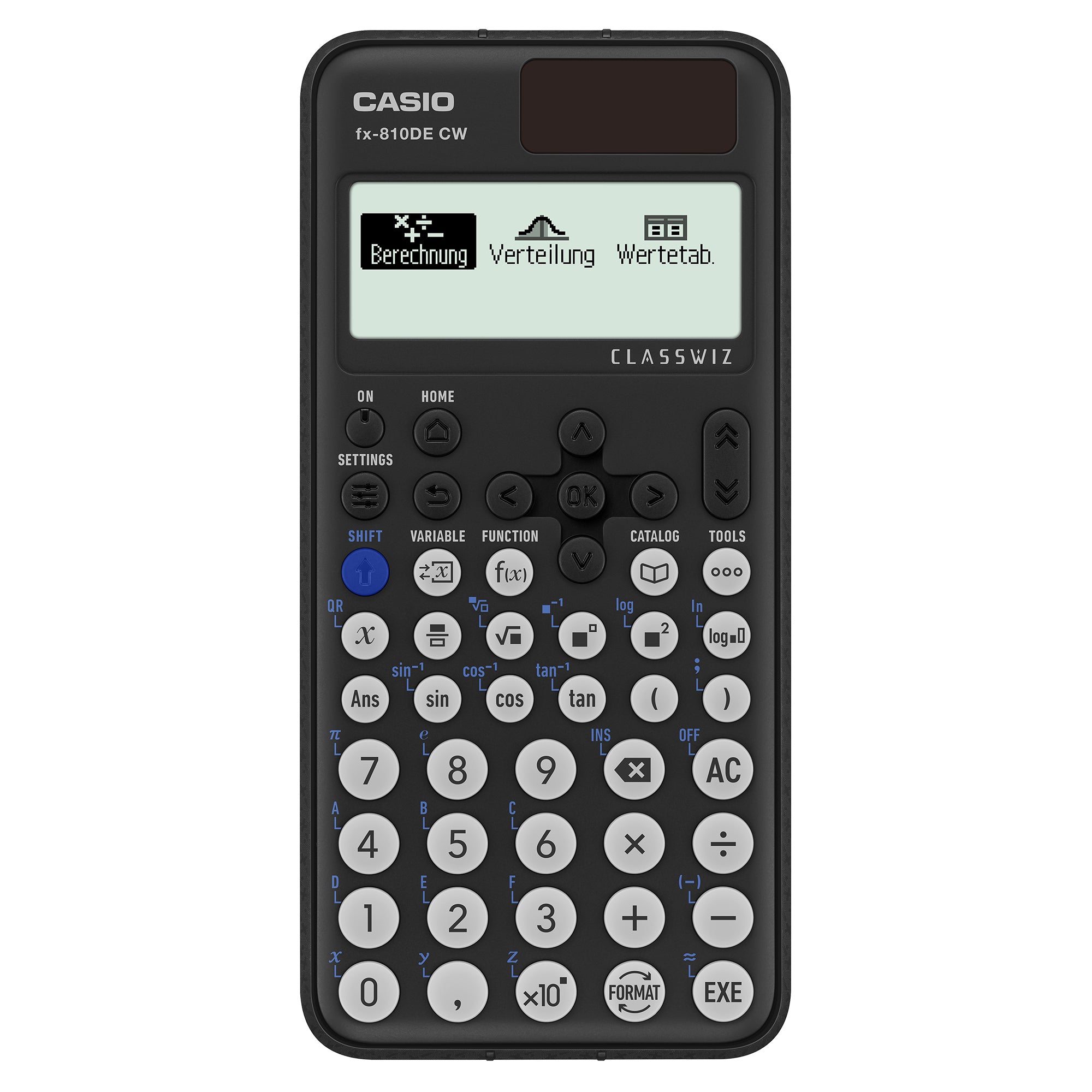 Casio Wissenschaftlicher Taschenrechner FX-810DE – 12-stellig – Solar/Batterie – Schwarz